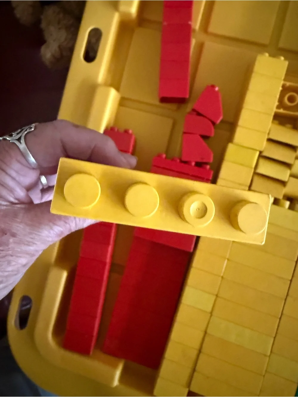 3 pounds of LEGO DUPLO piece set with assorted colors and shapes